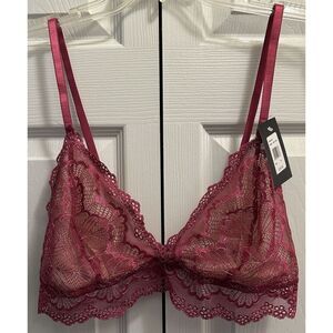 Fredericks of Hollywood Pink Caroline Bralette Size 1X NEW